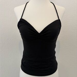 Victoria's Secret Black Fitted Ruched Camisole